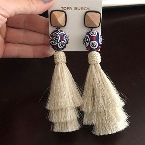 Tory Burch Silk Tassel earrings